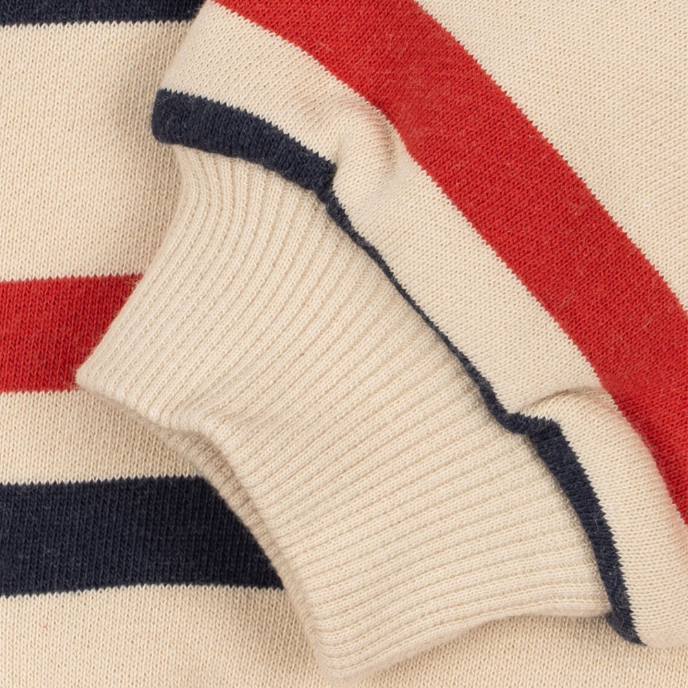 Konges Sløjd Zippered Sweatshirt 'Loupy' Tangerine Stripe