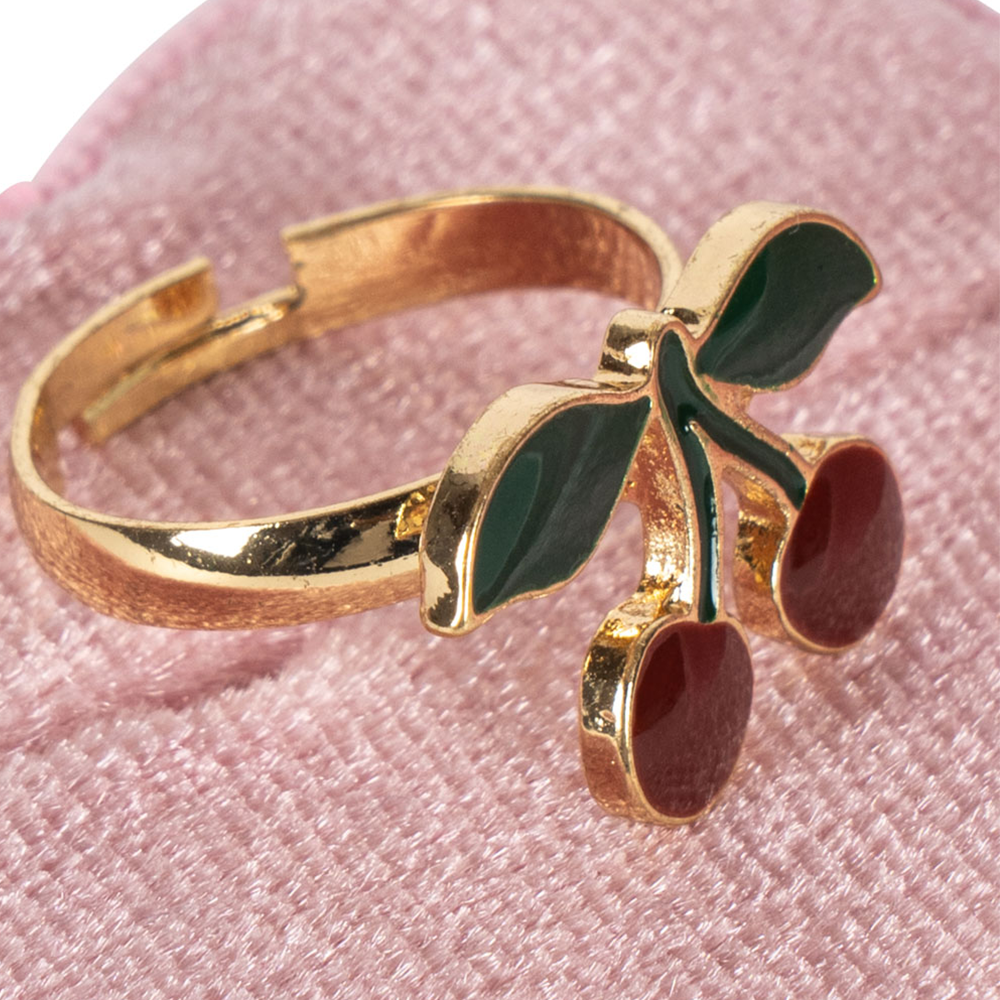 Konges Sløjd Ring mit Schatulle 'Love Rings' Cherry