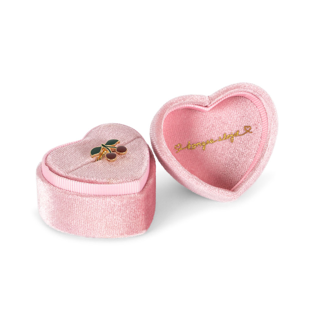 Konges Sløjd Ring mit Schatulle 'Love Rings' Cherry
