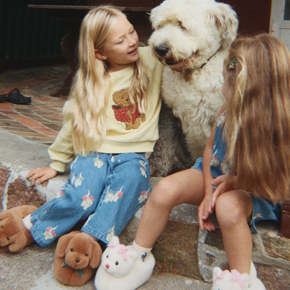 Konges Sløjd Jeans 'Magot' Bow Kitty Denim - Online MY SNOWFLAKE