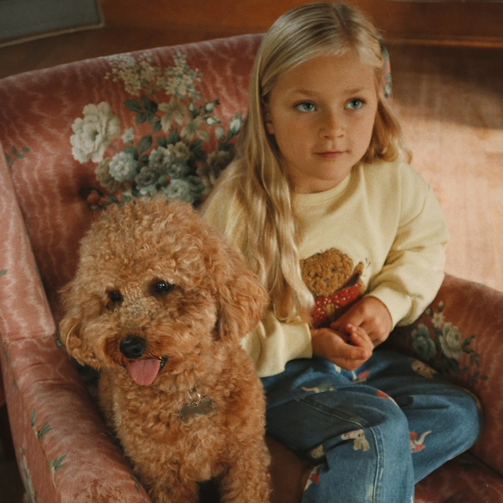 Konges Sløjd Jeans 'Magot' Bow Kitty Denim - Online MY SNOWFLAKE