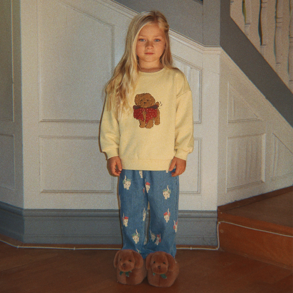 Konges Sløjd Jeans 'Magot' Bow Kitty Denim - Online MY SNOWFLAKE