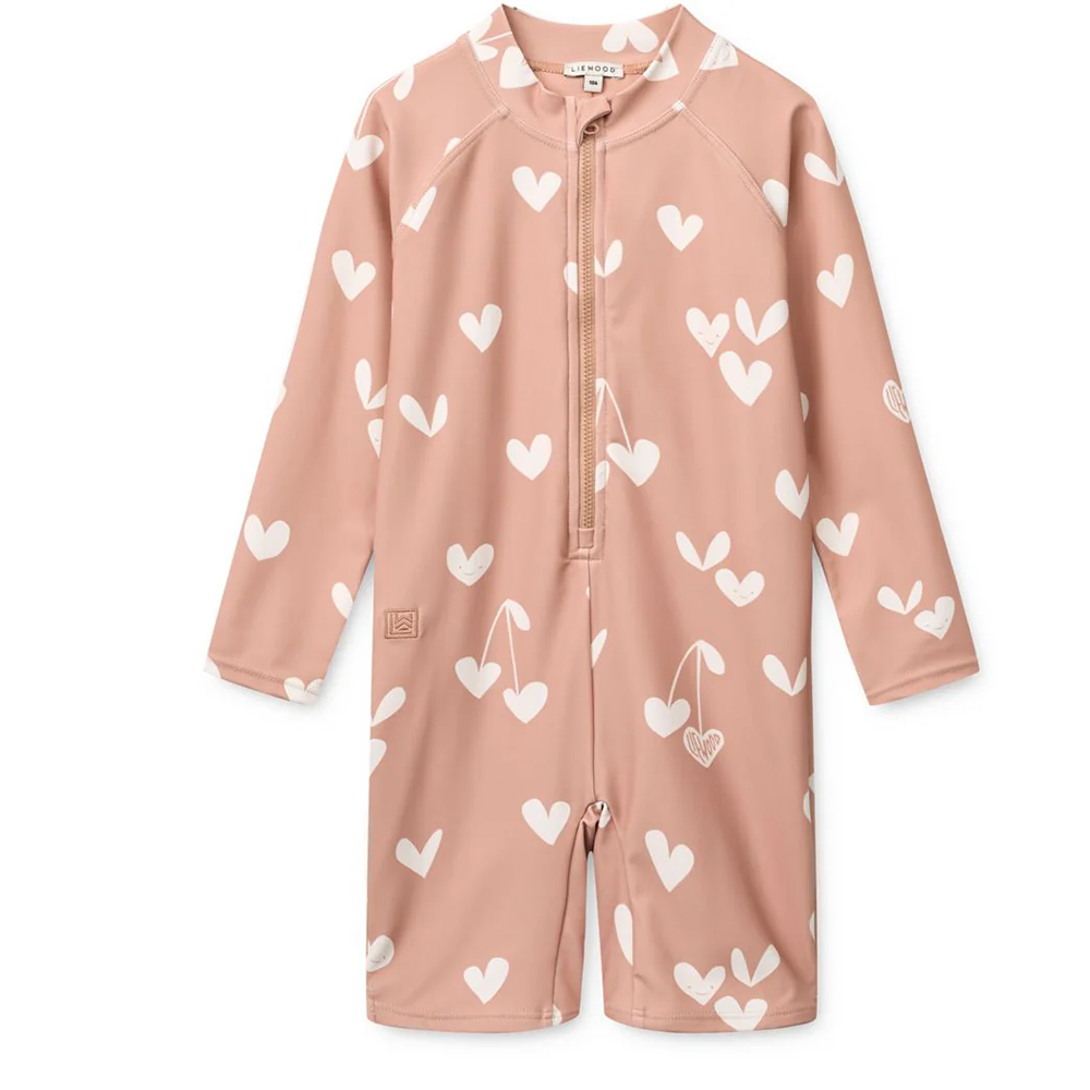 Liewood Baby UV-Bade-Jumpsuit 'Max' Sweethearts/Pale Tuscany