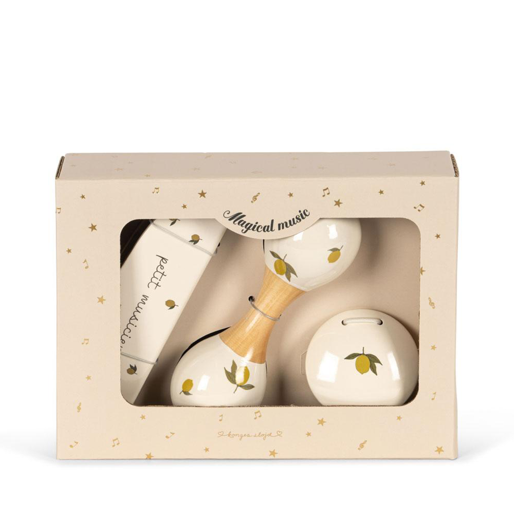 Konges Sløjd Musikinstrumente-Set &#39;Petit&#39; Glossy Lemon