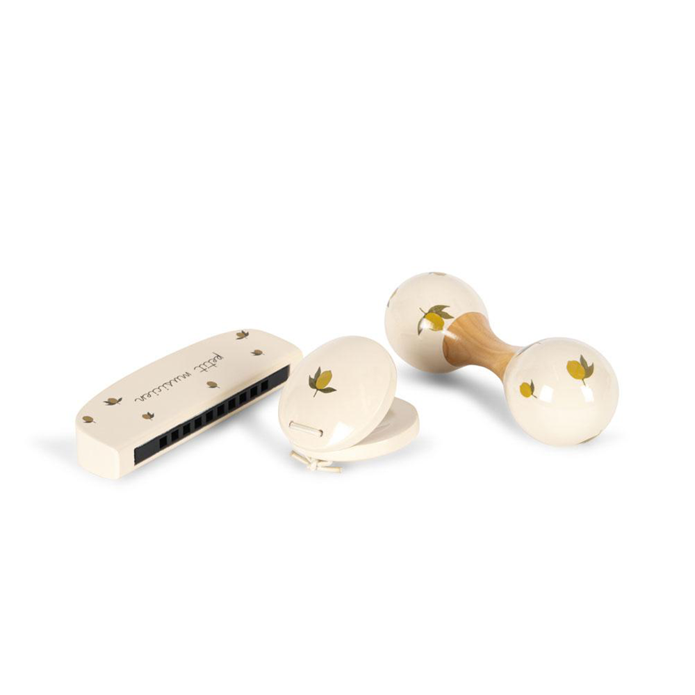 Konges Sløjd Musikinstrumente-Set &#39;Petit&#39; Glossy Lemon