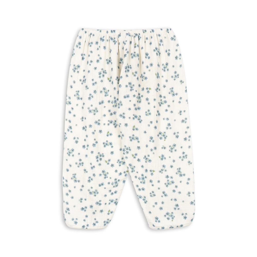 Konges Sløjd Musselin-Hose &#39;RHW X KS&#39; Mioblu Forget Me Not