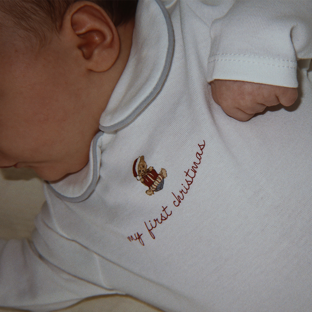 Konges Sløjd Newborn Strampler 'My First Christmas' Optic White
