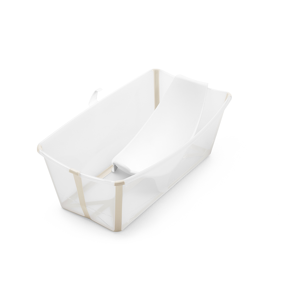 Stokke Flexi Bath Badewanne Sandy Beige mit Neugeboreneneinsatz