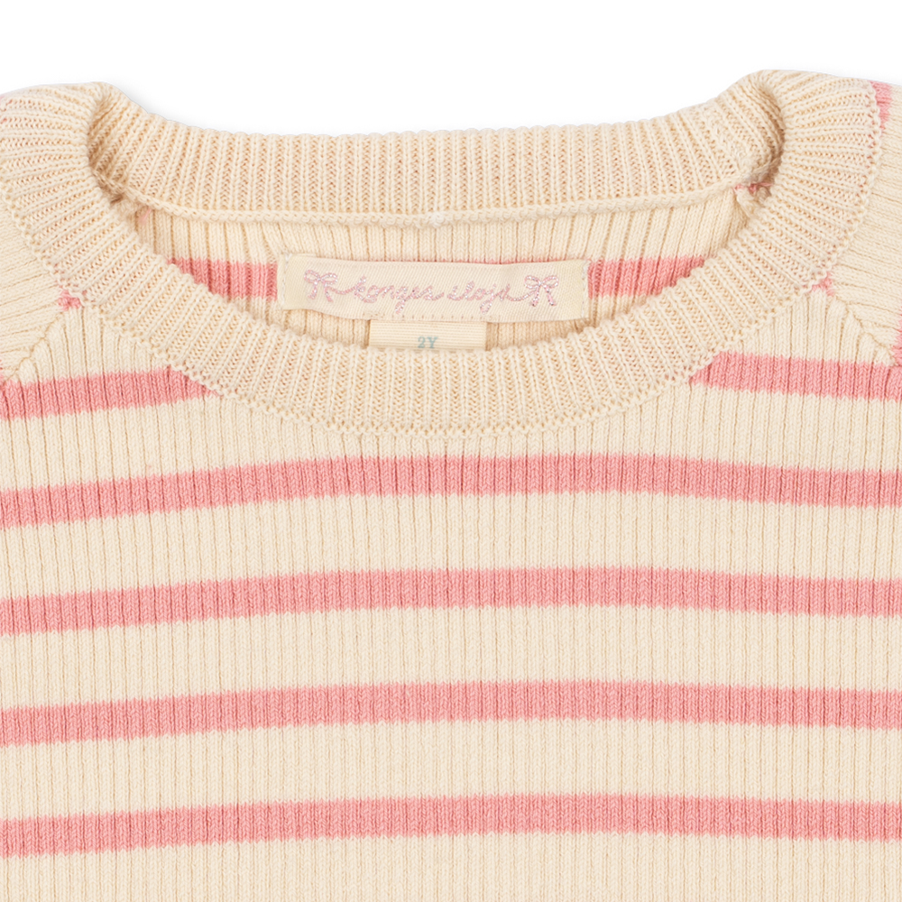 Konges Sløjd Pull 'Buma' Peony Butter Stripe