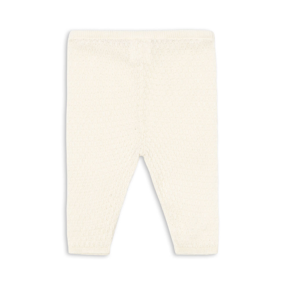Fanga Fontana Pointelle-Leggings &#39;Venti&#39; Antique White