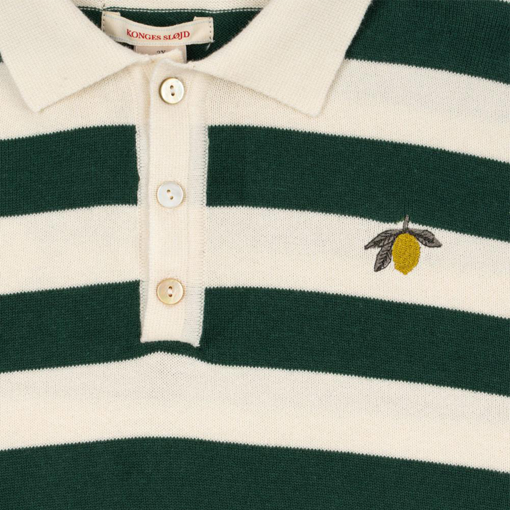 Konges Sløjd Polo à manches longues « Manis » à rayures pin