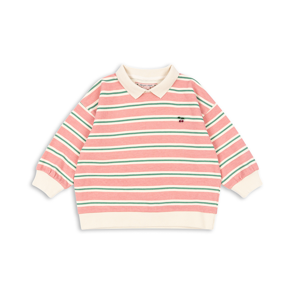 Konges Sløjd Polo Sweatshirt &#39;Spotty&#39; Blush Bound Stripe