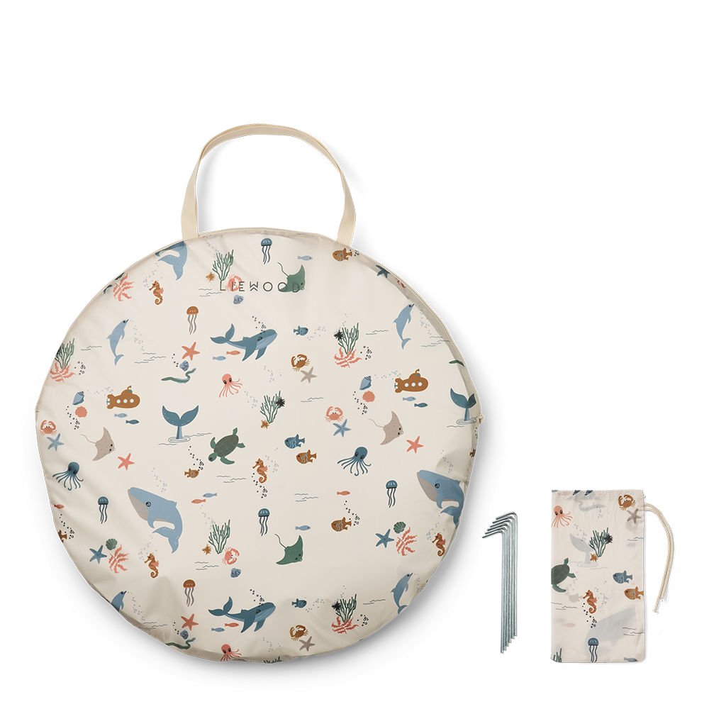 Liewood UV-Pop-Up Zelt mit Planschbecken 'Everett' Sea Creature/Sandy