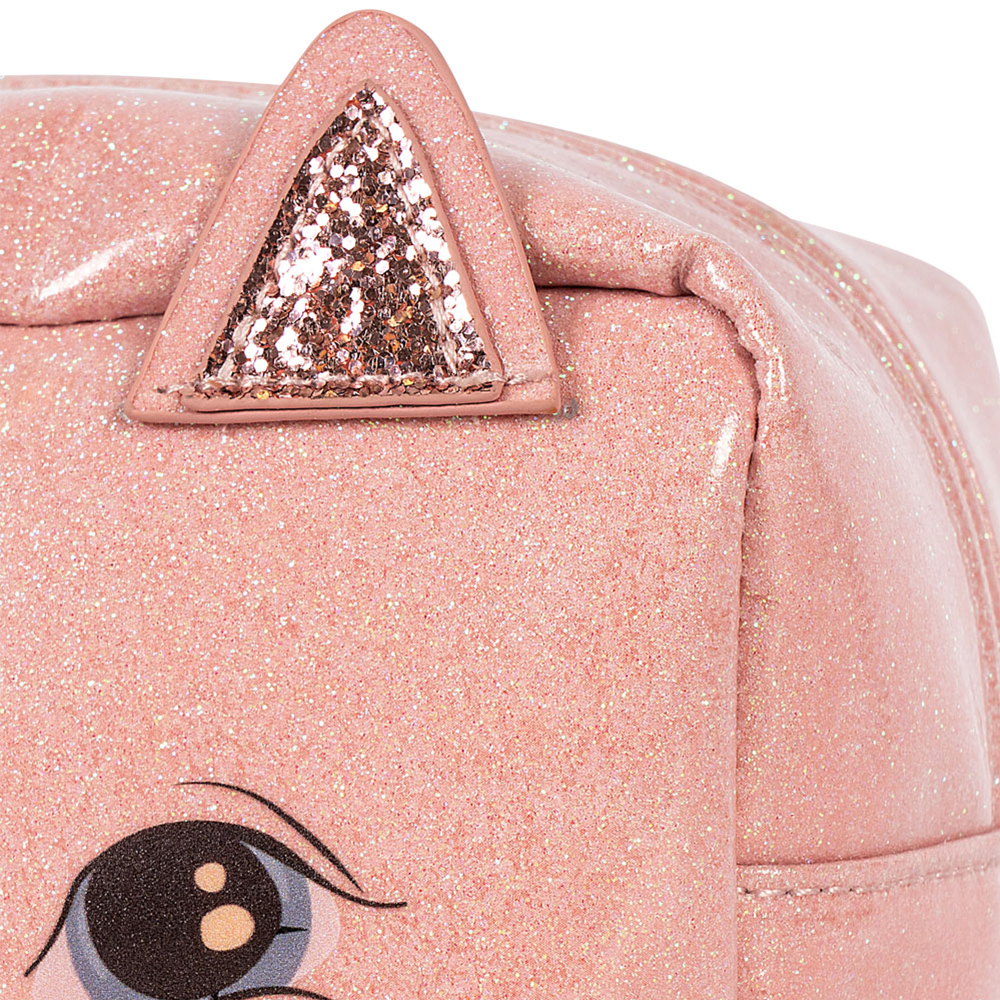 Konges Sløjd Toiletry Bag 'Cat Pouch' Cerise Glitter Pink