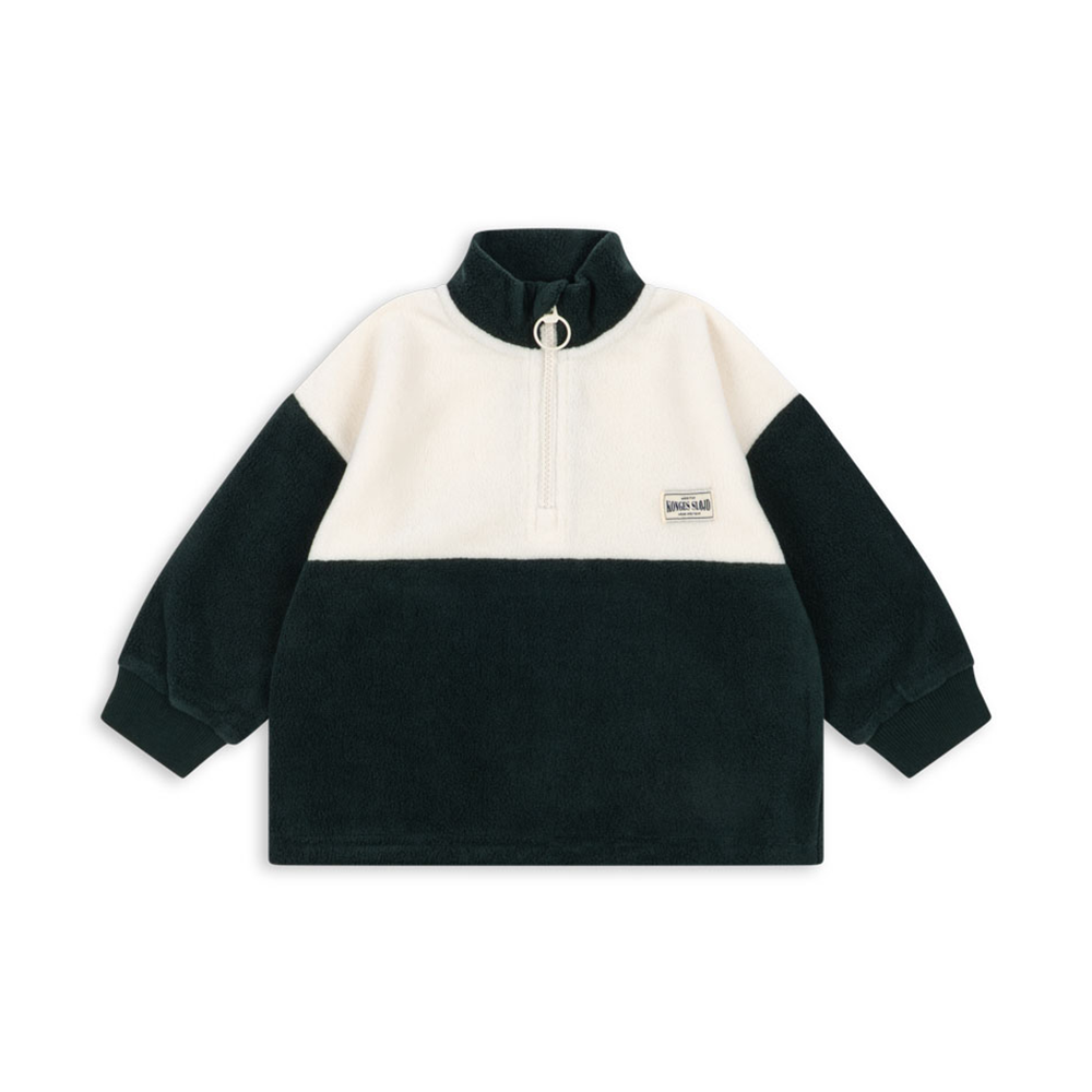 Konges Sløjd Fleece Pullover with Zipper 'Tavi' Scarab
