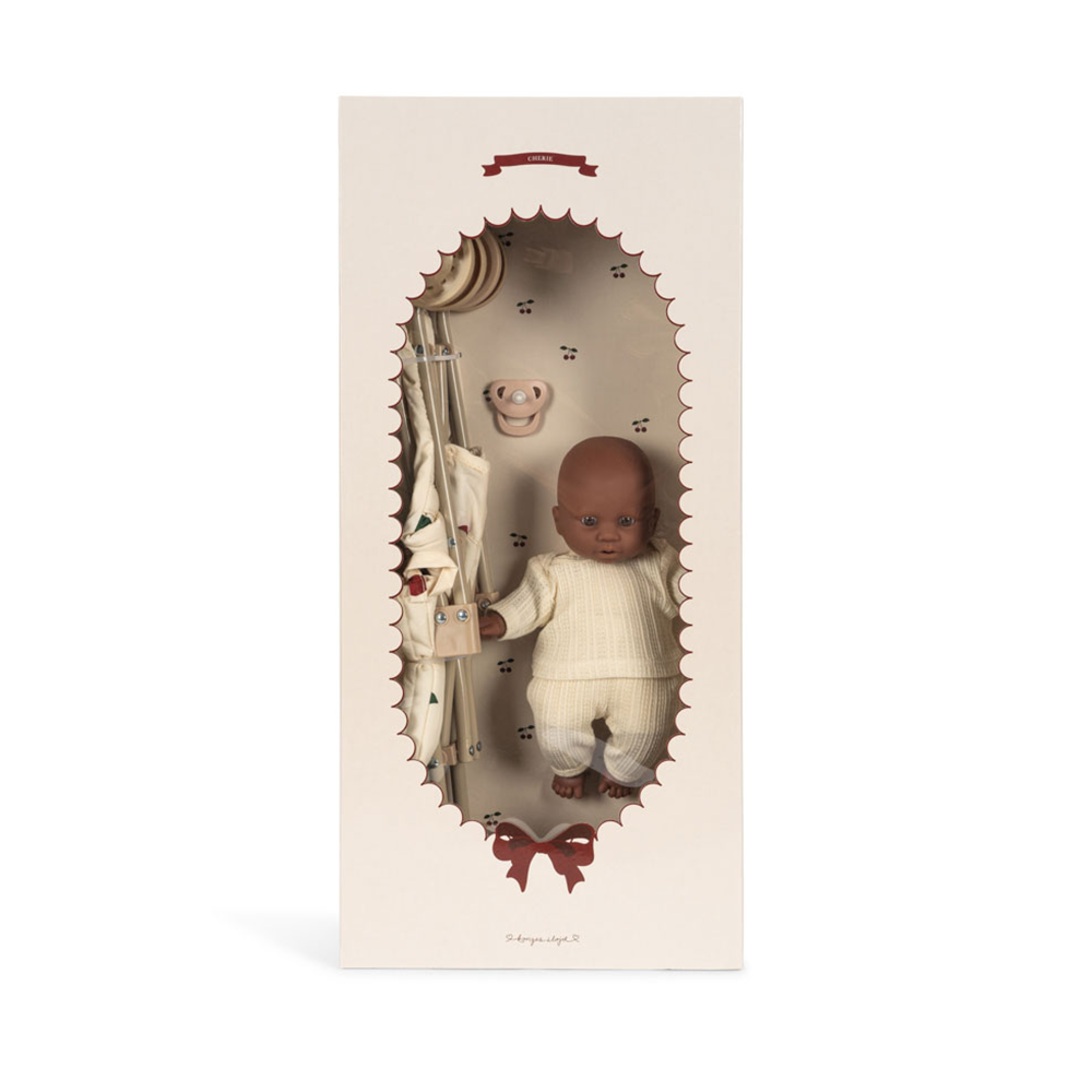 Konges Sløjd Puppen-Buggy mit Puppe 'Cherie' Ma Grande Cerise