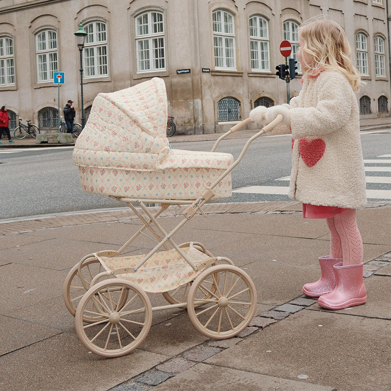 Konges Sløjd  Puppen-Kinderwagen Fleur Decor