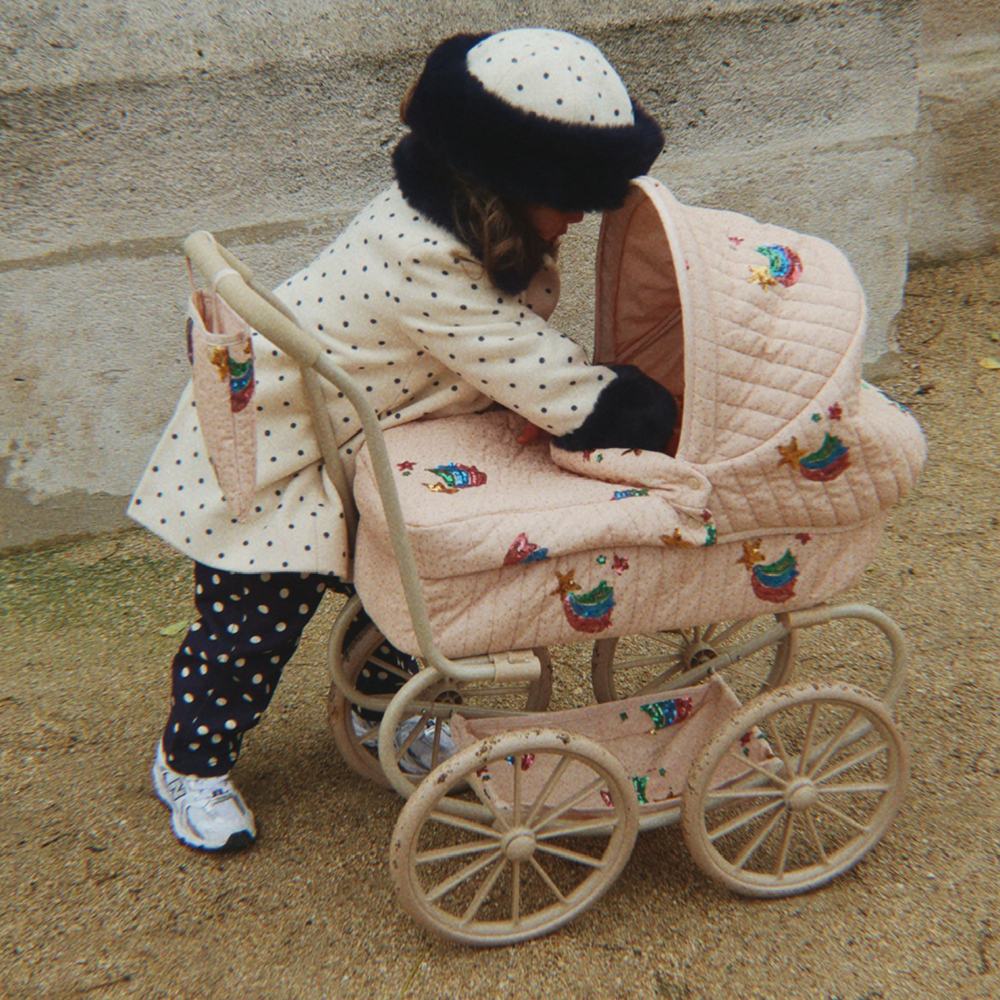 Konges Sløjd Puppen-Kinderwagen 'Minnie Tulle' Rainbow Star