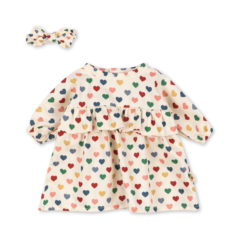 Konges Sløjd  Puppenkleider-Set Coeur Coloré