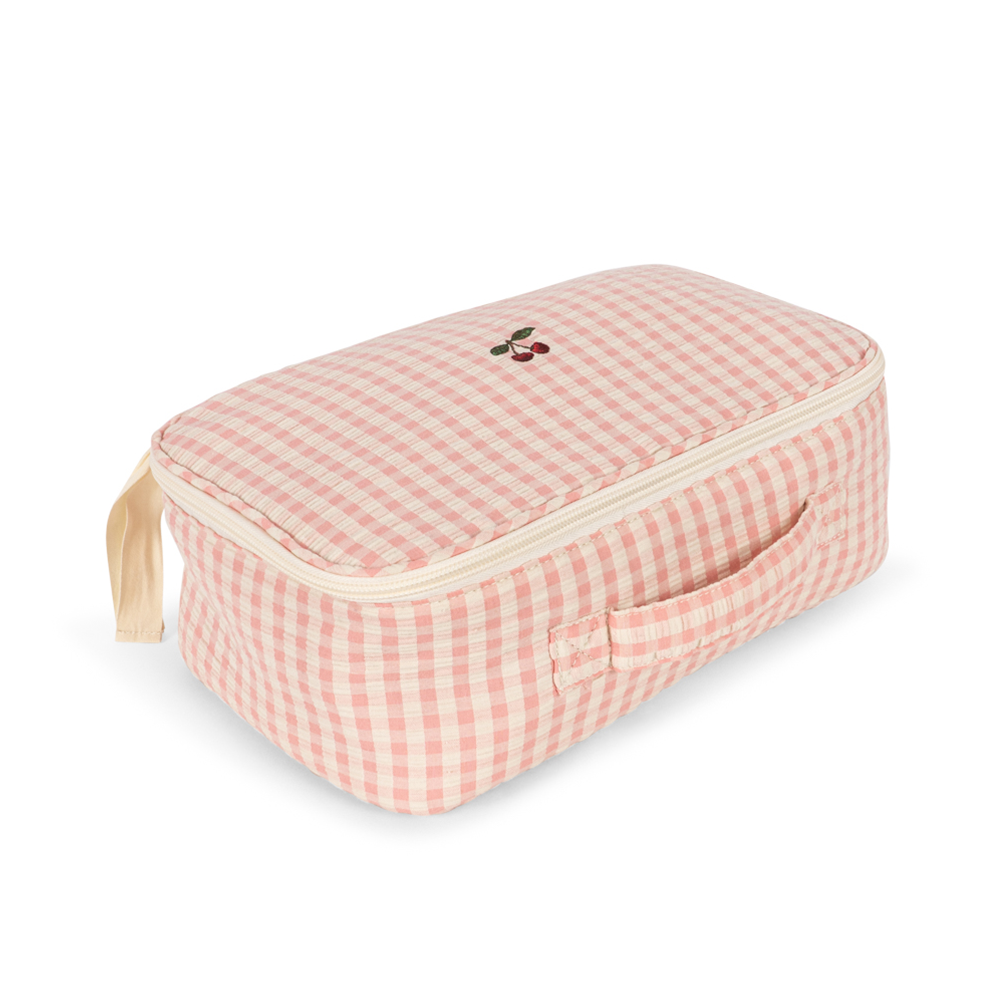 Konges Sløjd  Puppe mit viel Zubehör 'Baby Doll Nursery Suitcase' Pink Check