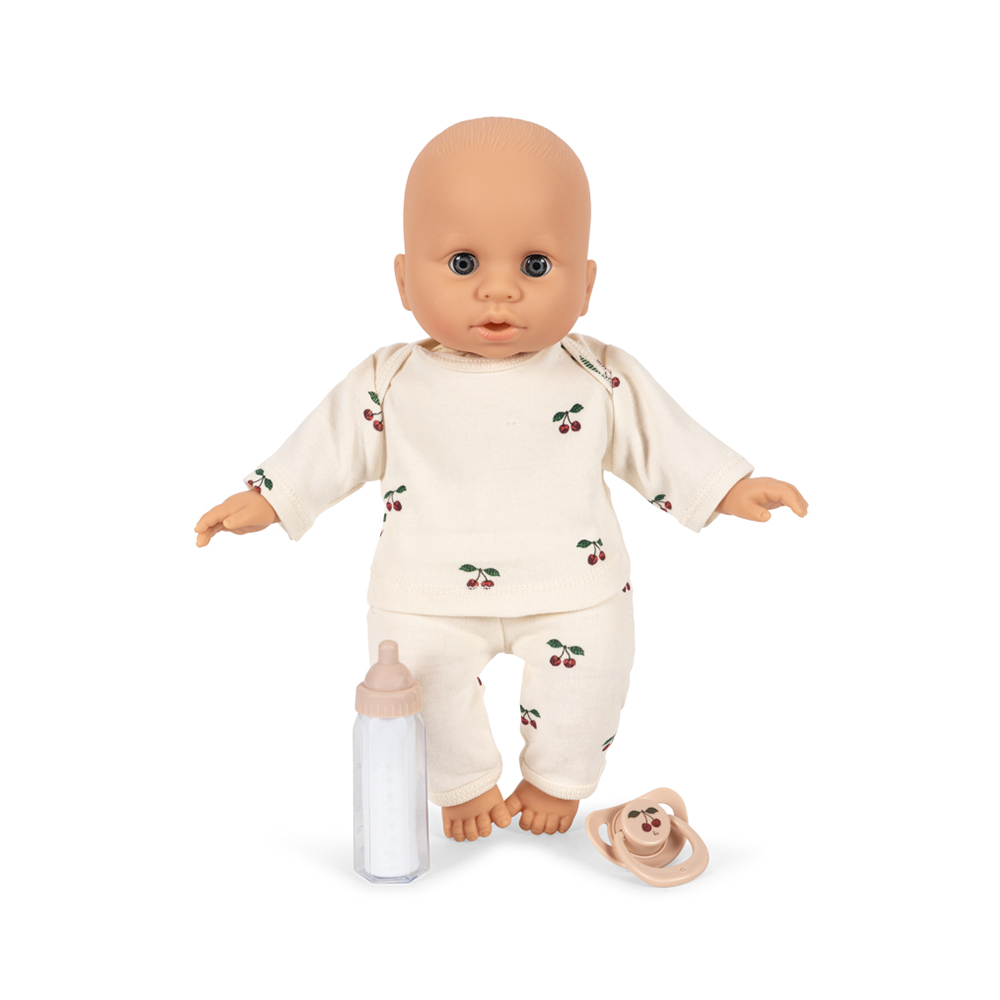 Konges Sløjd  Puppe mit viel Zubehör 'Baby Doll Nursery Suitcase' Pink Check