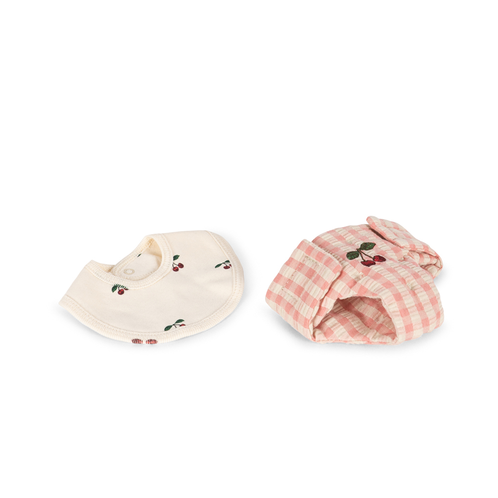 Konges Sløjd  Puppe mit viel Zubehör 'Baby Doll Nursery Suitcase' Pink Check