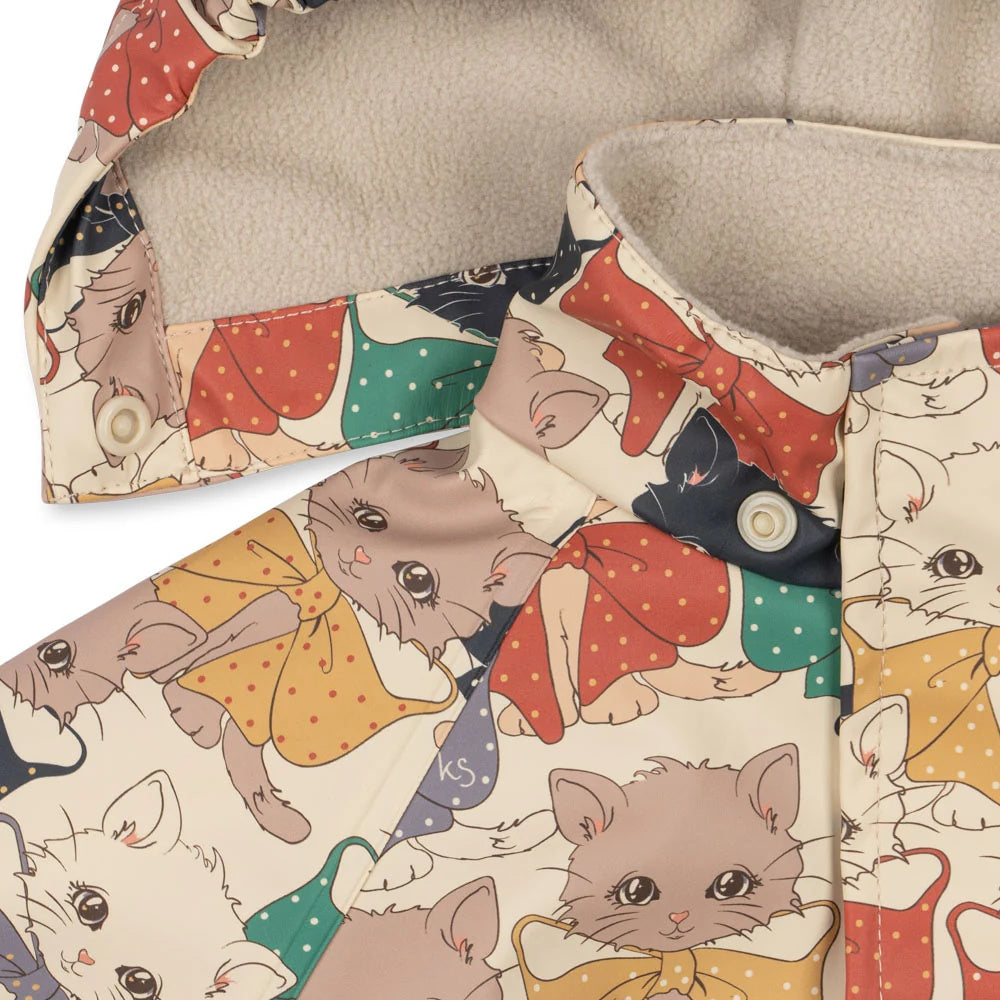 Konges Sløjd Lined Rain Jacket/Pants Set 'Rainy Palme Girl' Like Cats and Dogs