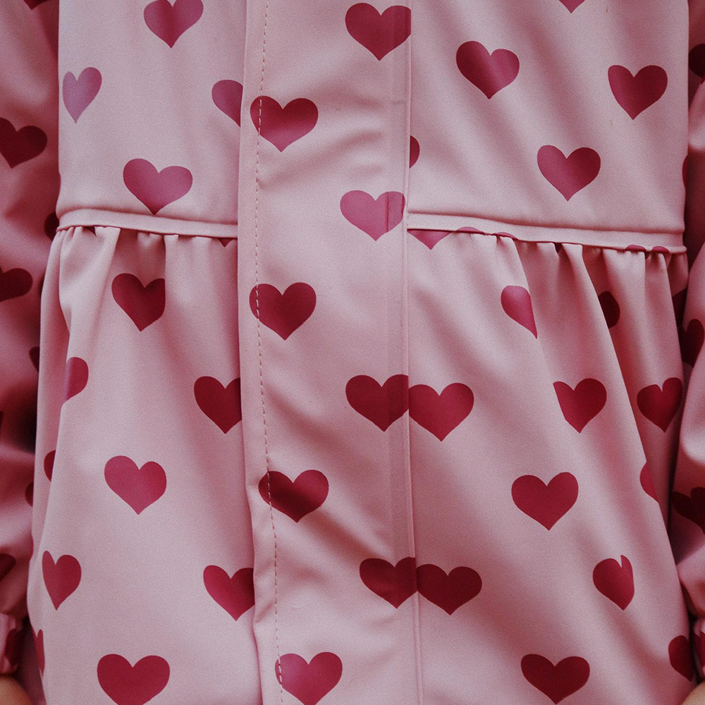 Konges Sløjd  Gefüttertes Regenjacke/-hose Set &#39;Rainy Palme Girl&#39;  Amour Pink