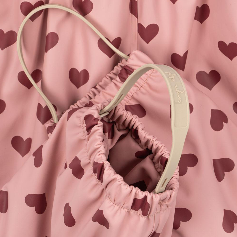 Konges Sløjd  Gefüttertes Regenjacke/-hose Set &#39;Rainy Palme Girl&#39;  Amour Pink