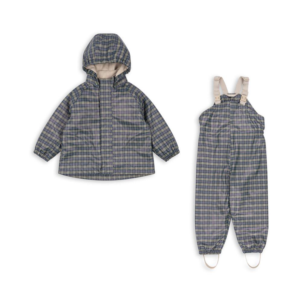 Konges Sløjd  Gefüttertes Regenjacke/-hose Set &#39;Rainy Palme&#39;  Laurel Oak