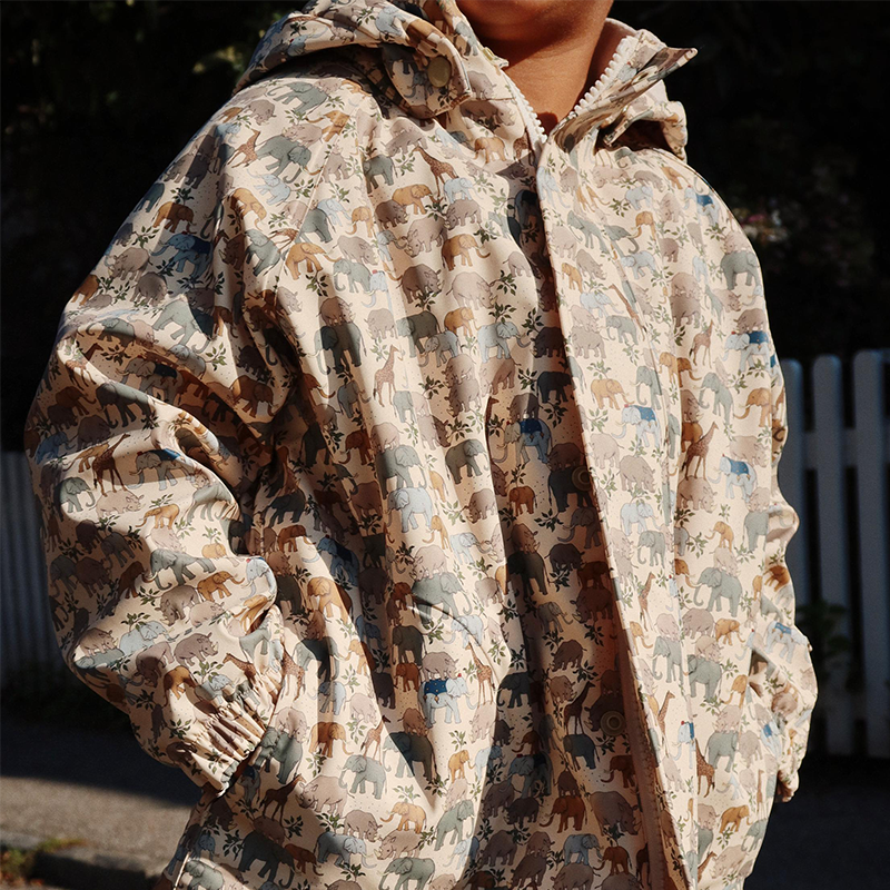 Konges Sløjd  Gefüttertes Regenjacke/-hose Set &#39;Rainy Palme&#39;  Safari