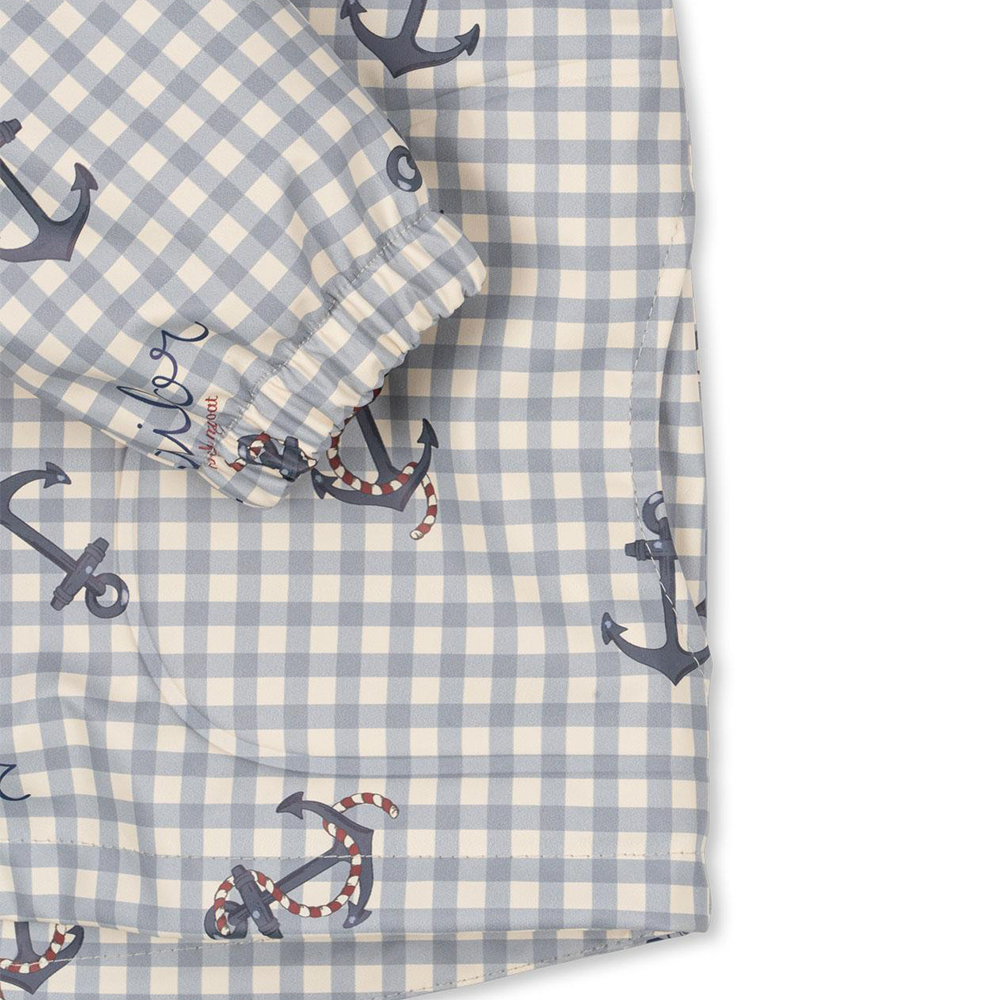 Konges Sløjd  Gefüttertes Regenjacke/-hose Set &#39;Rainy Palme&#39;  Sailor Check