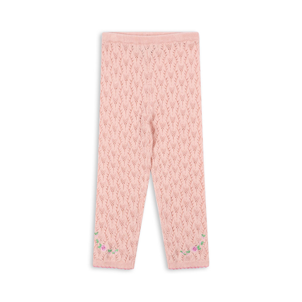Konges Sløjd Legging Bébé Tricoté 'Rosier' Light Rose
