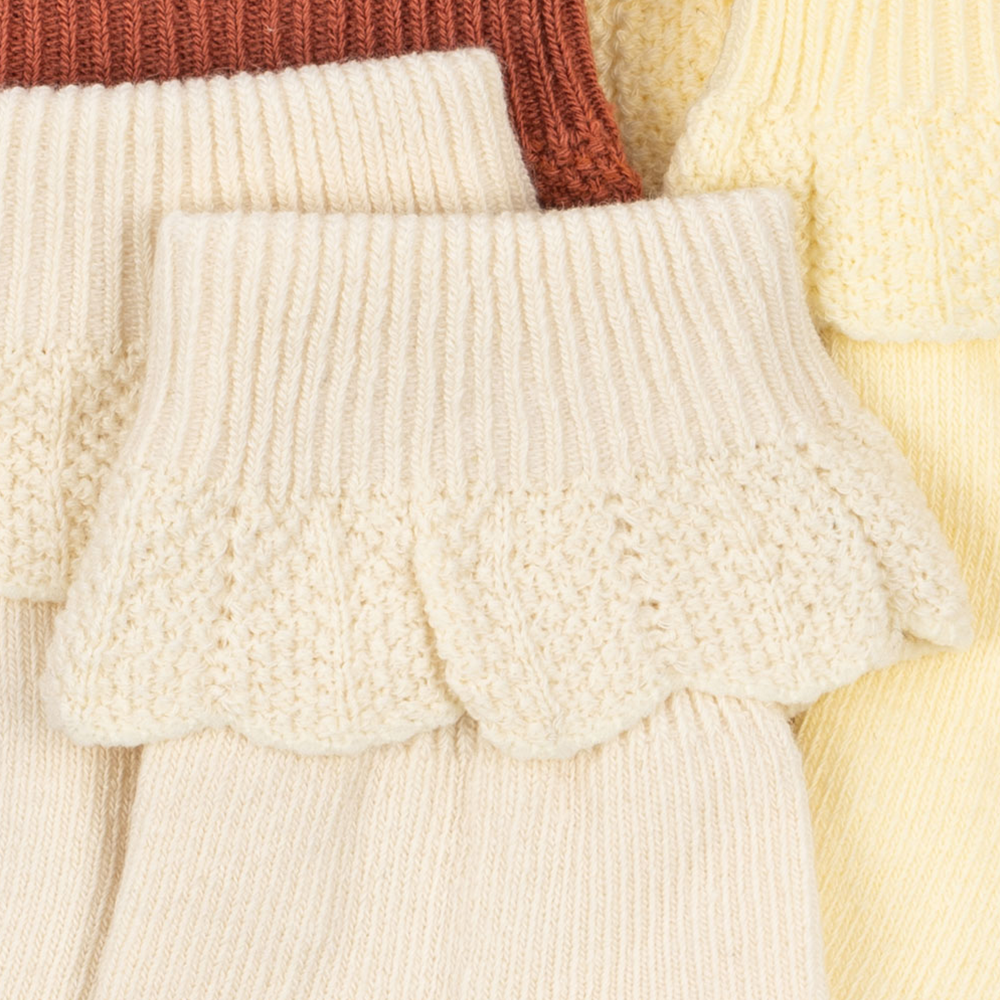 Konges Sløjd Rüschen Socken 3er Pack Canyon Rose Mix