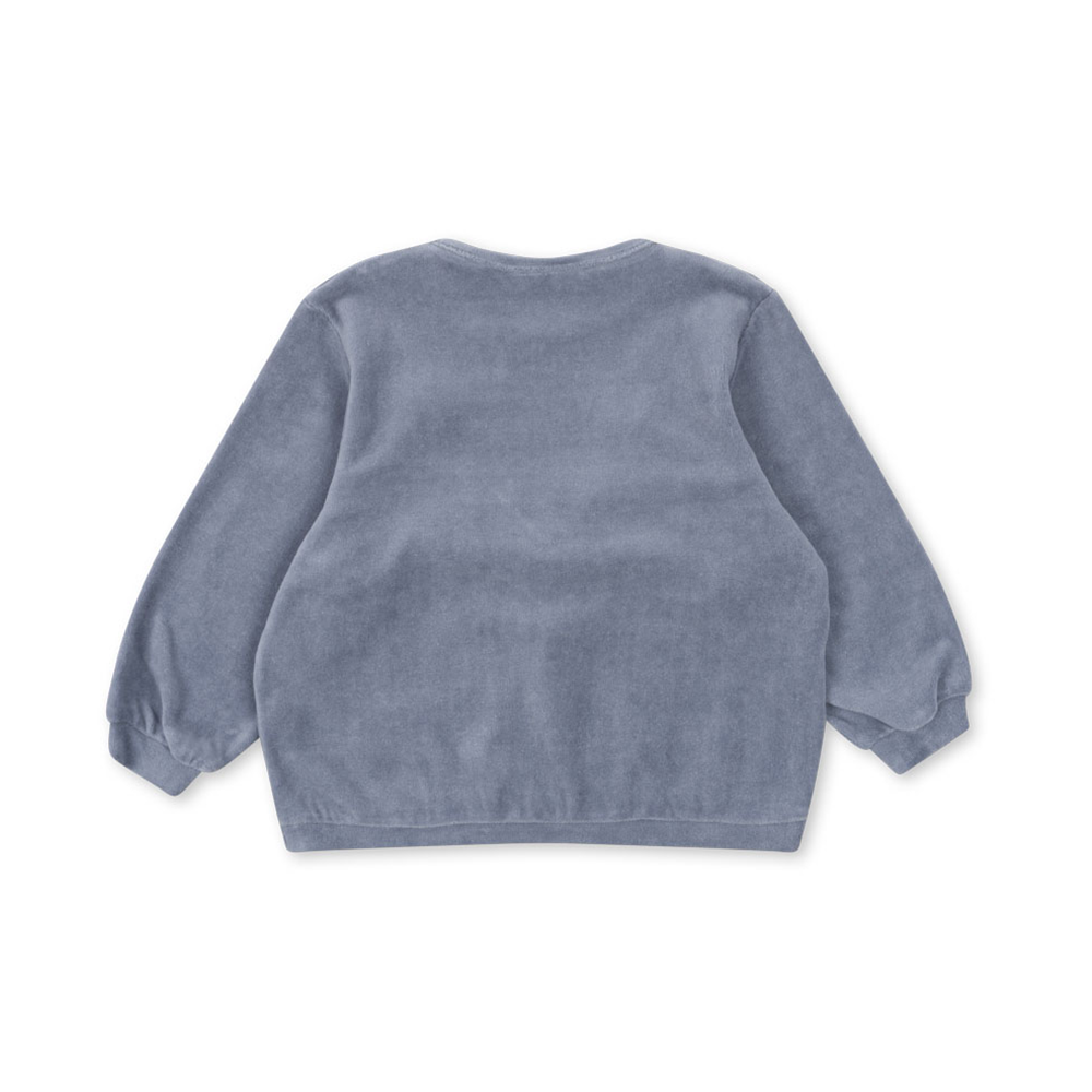 Konges Sløjd Samt-Pullover mit Rüschen &#39;Wally&#39; Tradewinds
