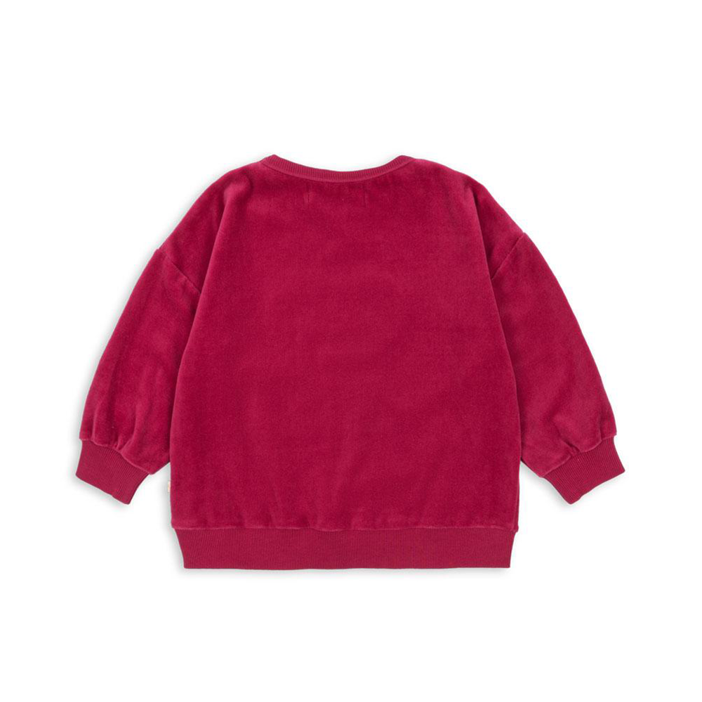 Konges Sløjd Samt-Pullover &#39;Velou&#39; Sangria