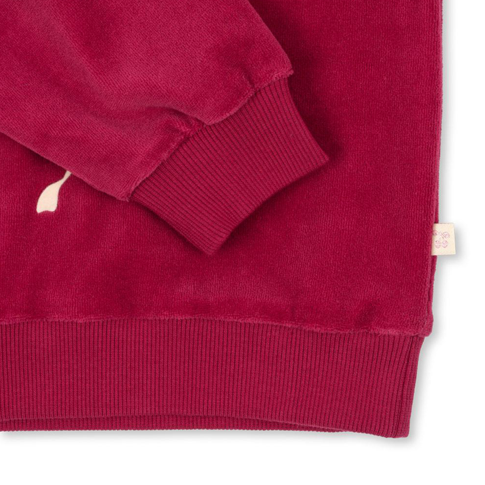 Konges Sløjd Samt-Pullover &#39;Velou&#39; Sangria