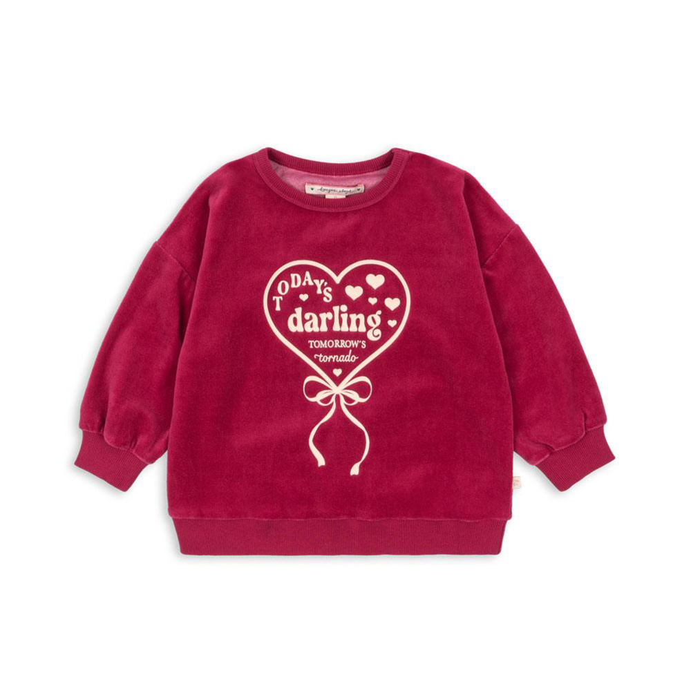Konges Sløjd Samt-Pullover &#39;Velou&#39; Sangria