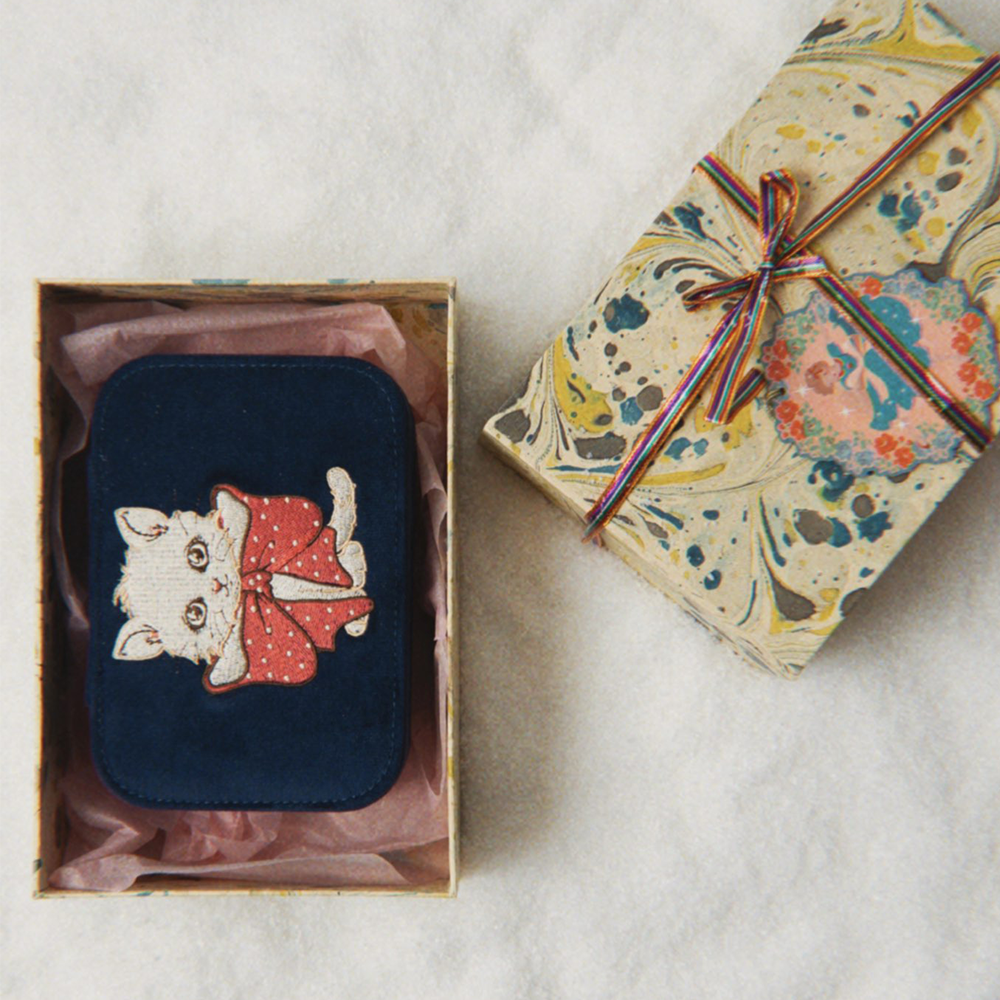 Set de bijoux Konges Sløjd avec boîte à bijoux « All I Wish For » Navy Blazer