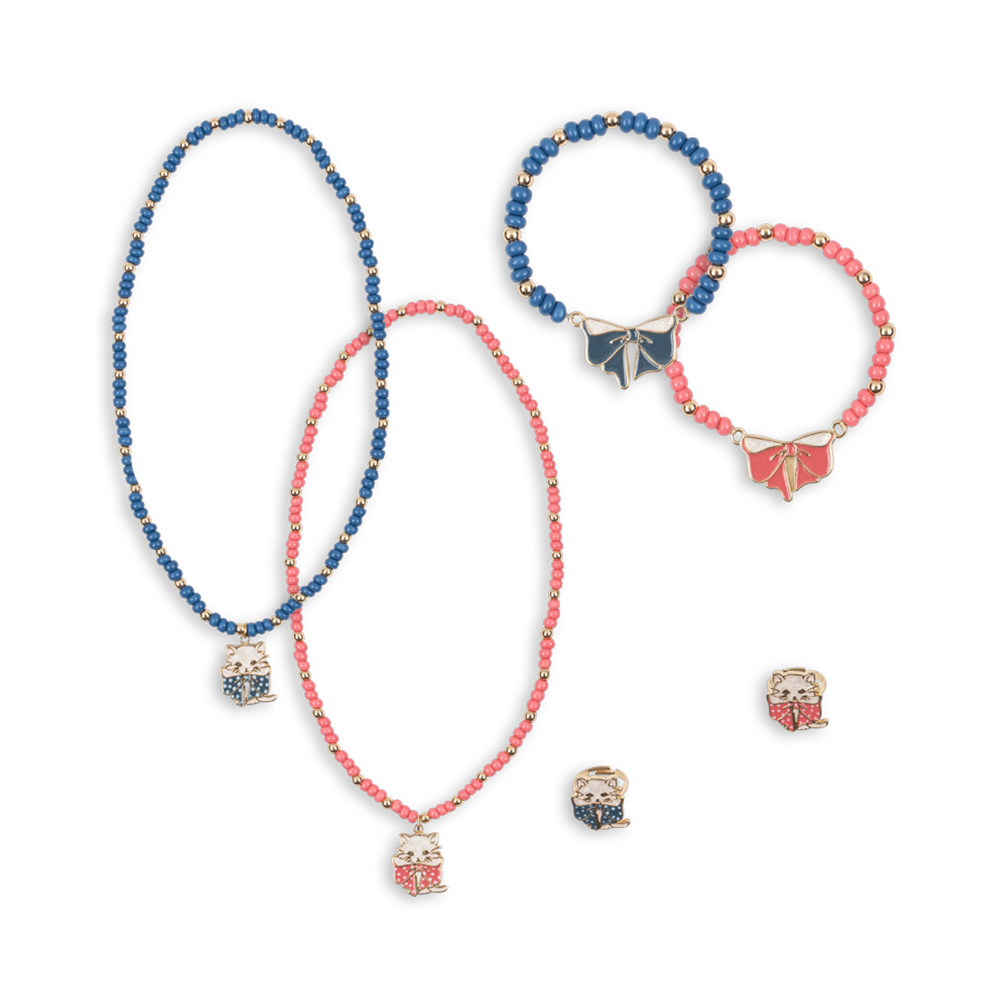 Set de bijoux Konges Sløjd avec boîte à bijoux « All I Wish For » Navy Blazer