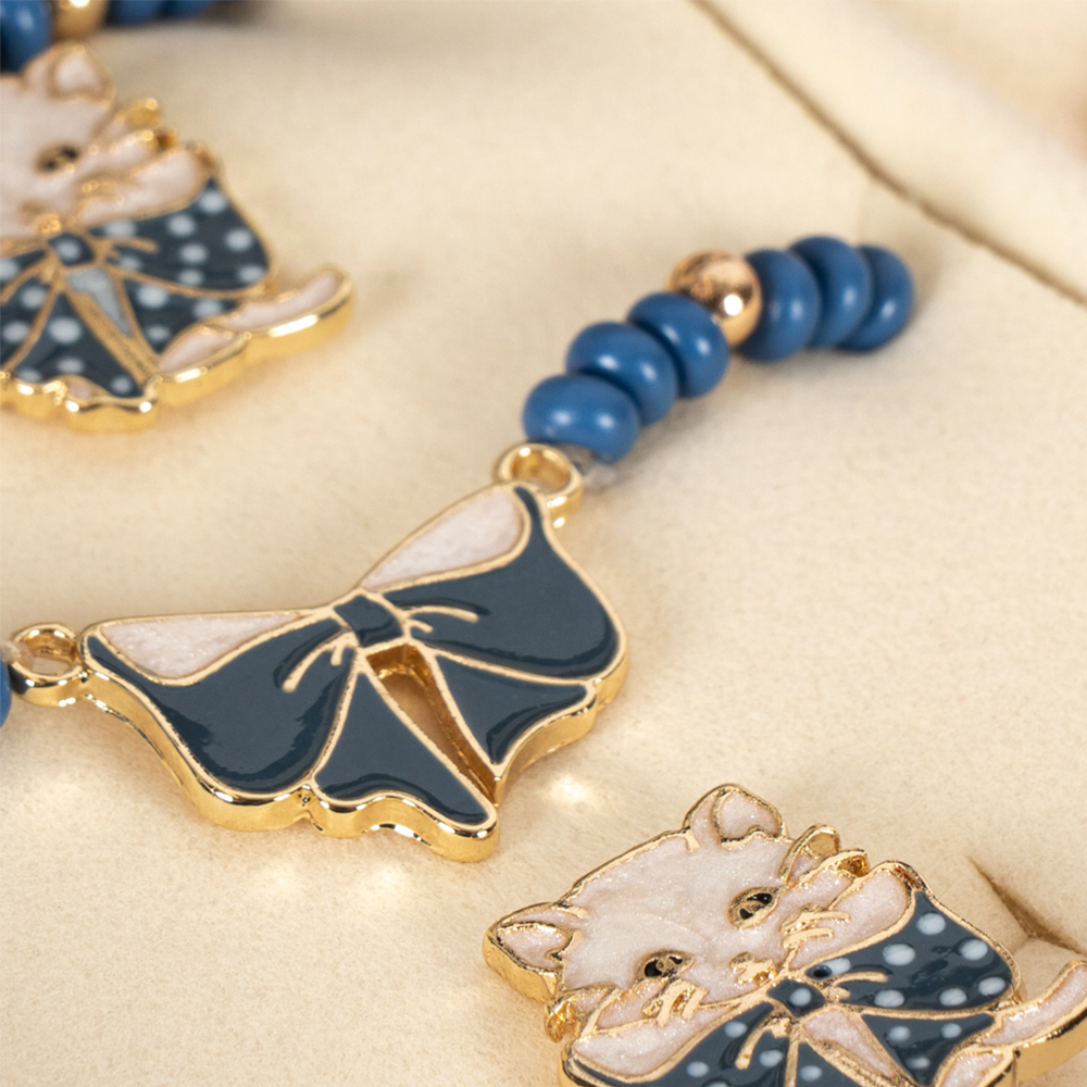Set de bijoux Konges Sløjd avec boîte à bijoux « All I Wish For » Navy Blazer