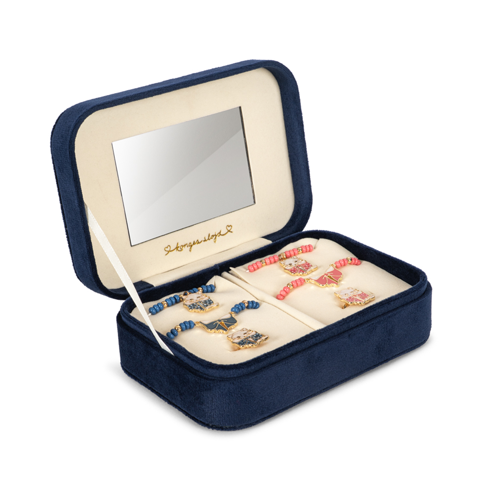Set de bijoux Konges Sløjd avec boîte à bijoux « All I Wish For » Navy Blazer