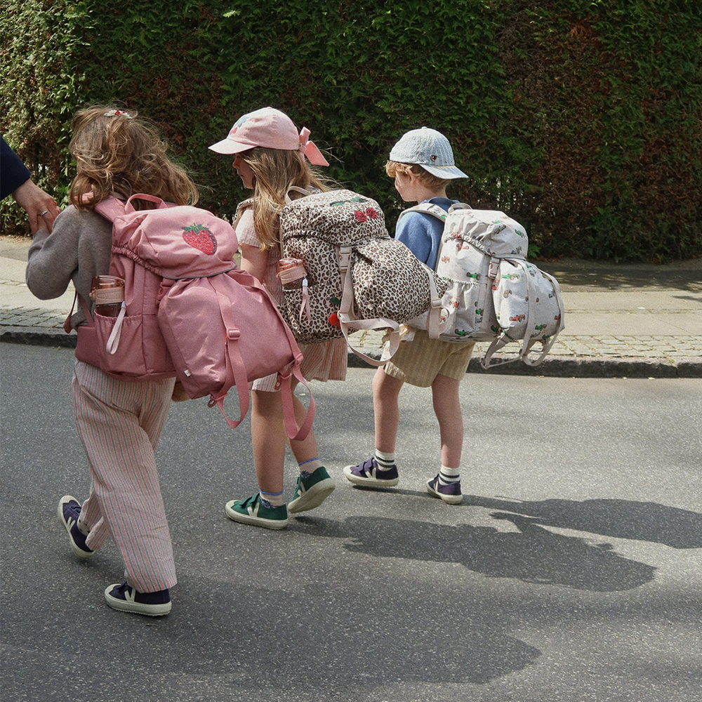Konges Sløjd Schulrucksack mit Turnbeutel 'Clover' Rosette