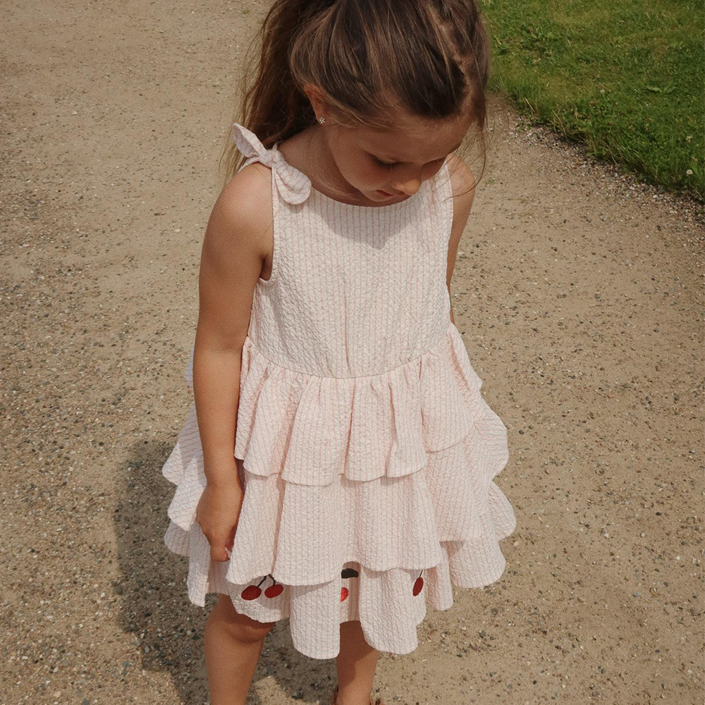Konges Sløjd Seersucker-Kleid &#39;Ellie&#39; Peony Stripe
