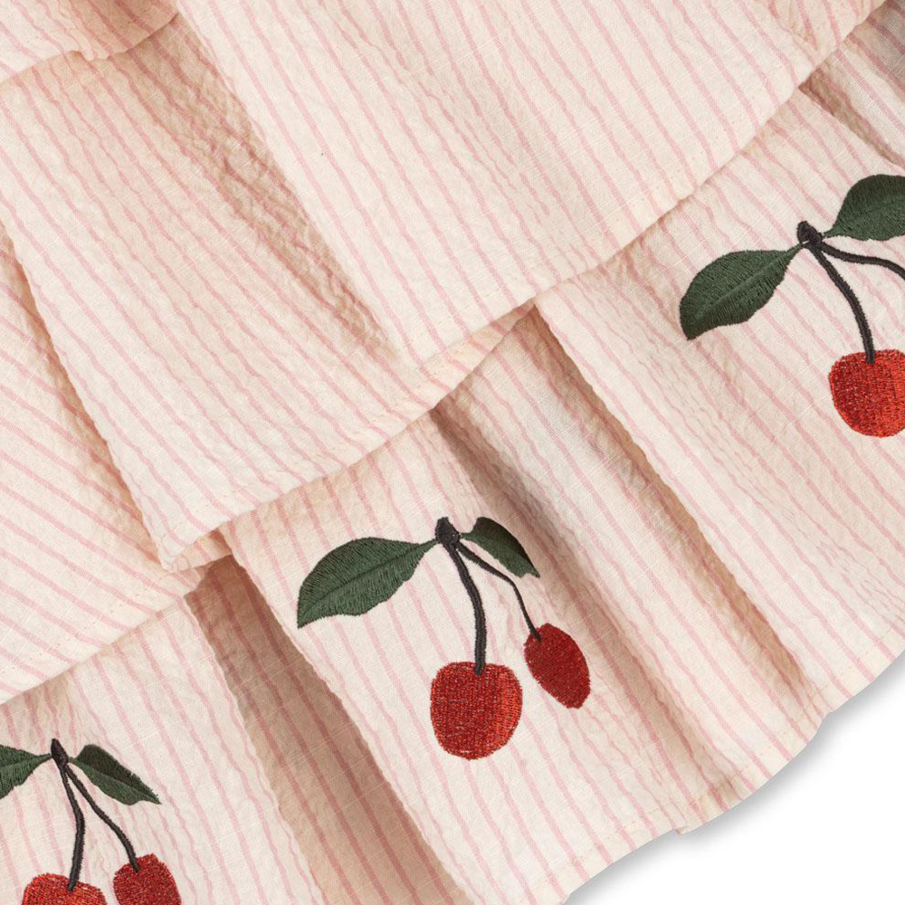 Konges Sløjd Seersucker-Kleid &#39;Ellie&#39; Peony Stripe