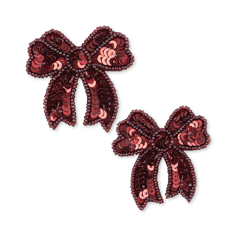 Konges Sløjd Pailletten Haarclips 'Sequin Bow' Rio Red