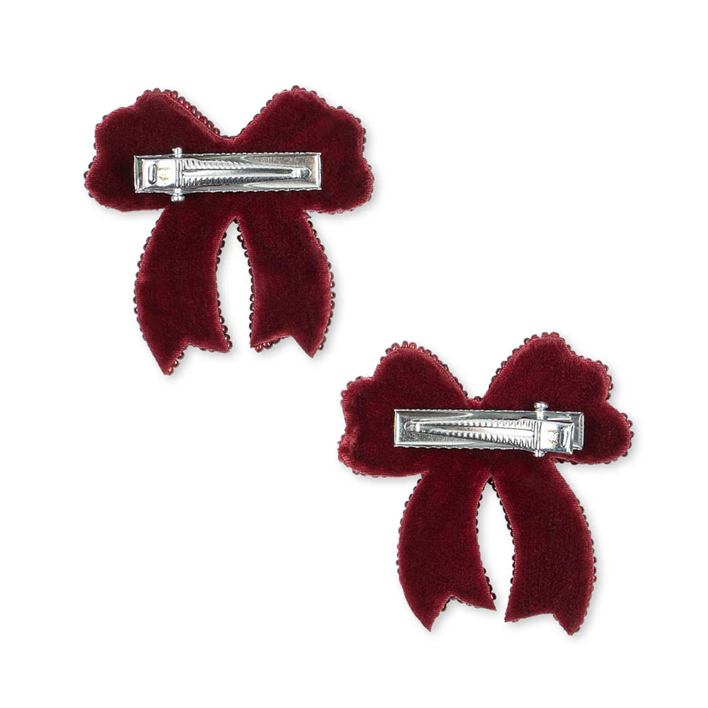 Konges Sløjd Pailletten Haarclips 'Sequin Bow' Rio Red