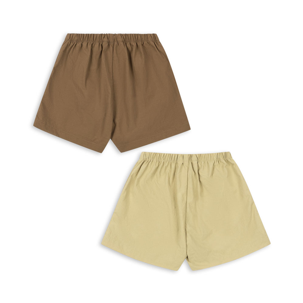 Konges Sløjd Lot de 2 shorts 'Acty' Pale Olive Green/Ermine