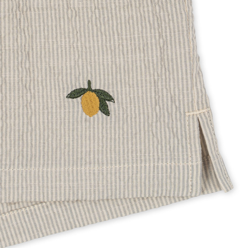Konges Sløjd Seersucker Shorts &#39;Elliot&#39; Quarry Stripe
