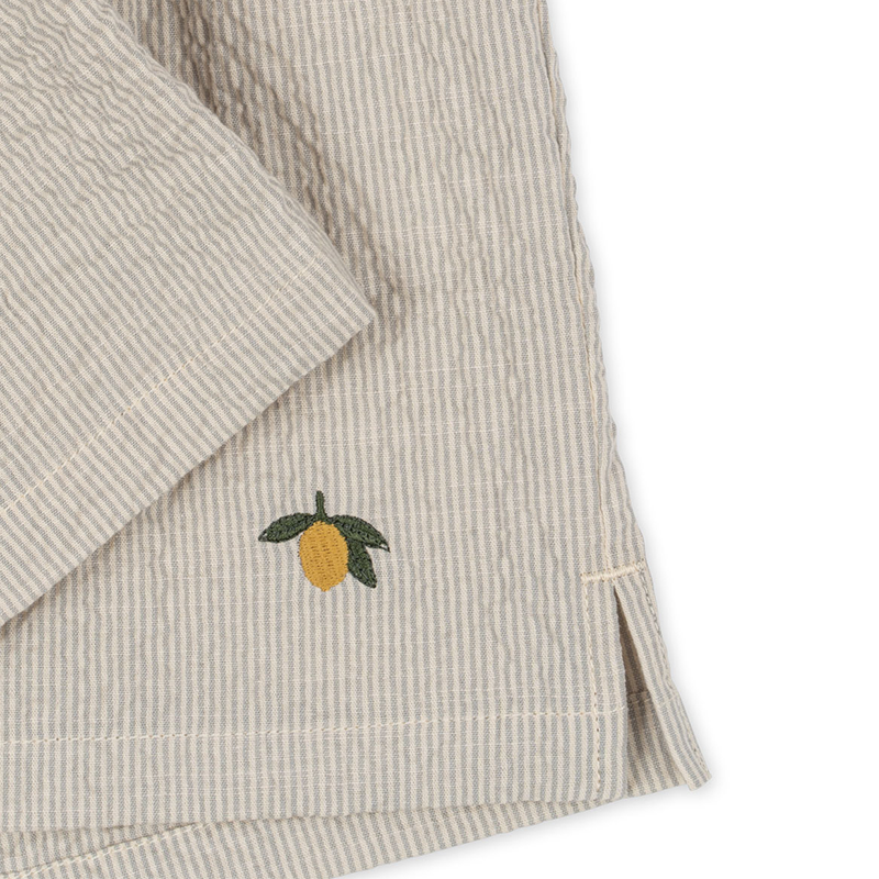 Konges Sløjd Seersucker Shorts &#39;Elliot&#39; Quarry Stripe
